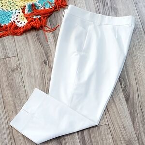 Lafayette 148 NY Preppy Chic White Straight Trouser Capri Pants, Wm's 2, NEW